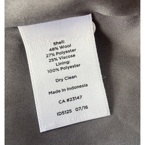 Talbots Wool Blend Herringbone Pencil Skirt Gray Lined Size 4 Classic Career - Picture 10 of 11